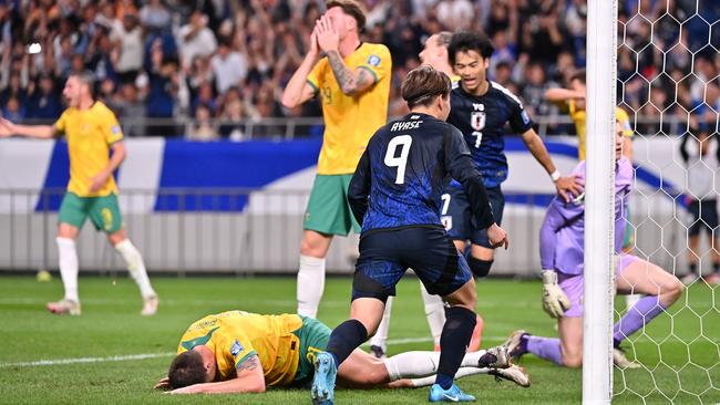 It all went wrong for the Aussies. (Photo by Kenta Harada/Getty Images)