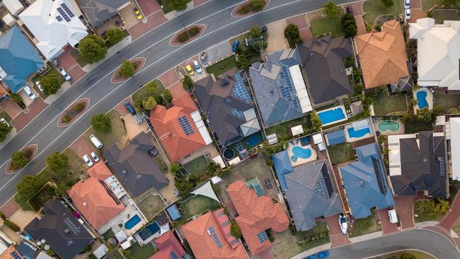 Photo taken in Scarborough, Australia; housing suburbs overhead generic