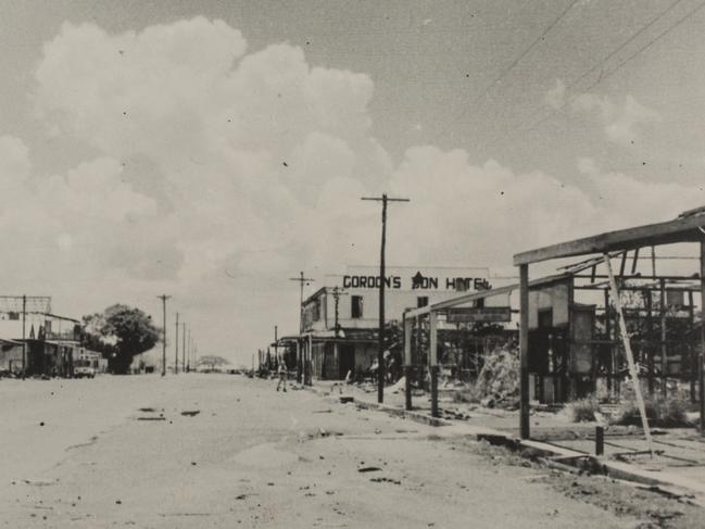 Damage to Darwin was widespread, as seen here along Cavenagh St. Picture: Northern Territory Library.