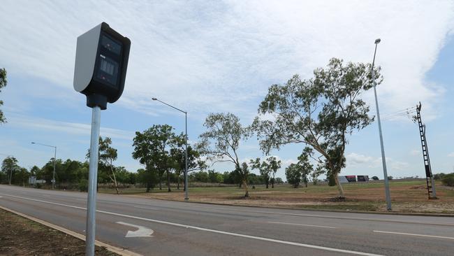 The new speed camera at the intersection of Berrimah Rd and Tiger Brennan Drive. Picture: Glenn Campbell