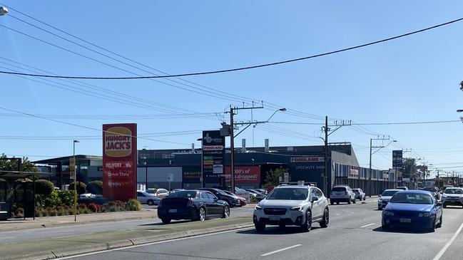 The notorious corner of Brighton Rd and Edwards St, South Brighton, before traffic lights were installed. Picture: Rachel Moore