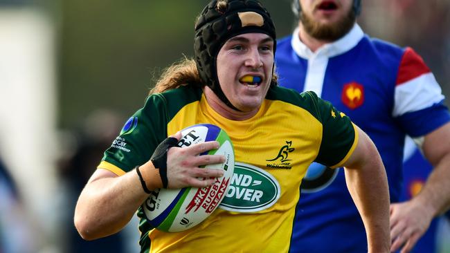 Lachlan Lonergan charged over to score during the final. Pic: Getty Images