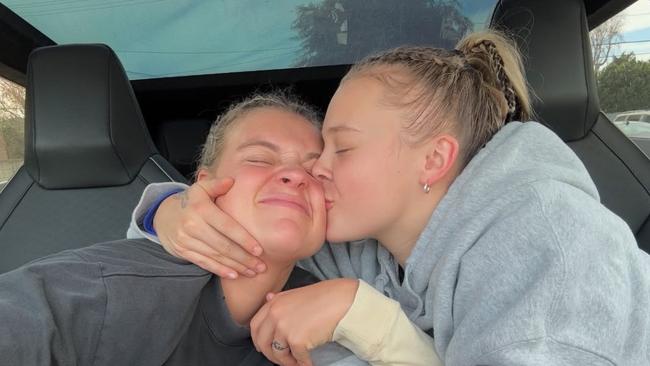 Supplied image of JoJo Siwa and Kath Ebbs.