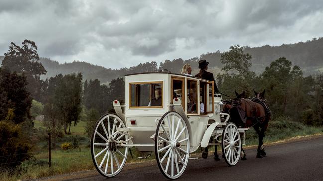 Heritage Horse Drawn Carriages has launched a new tour at Castle Phoenix in Geeveston. Photographer: TANYA CHALLICE