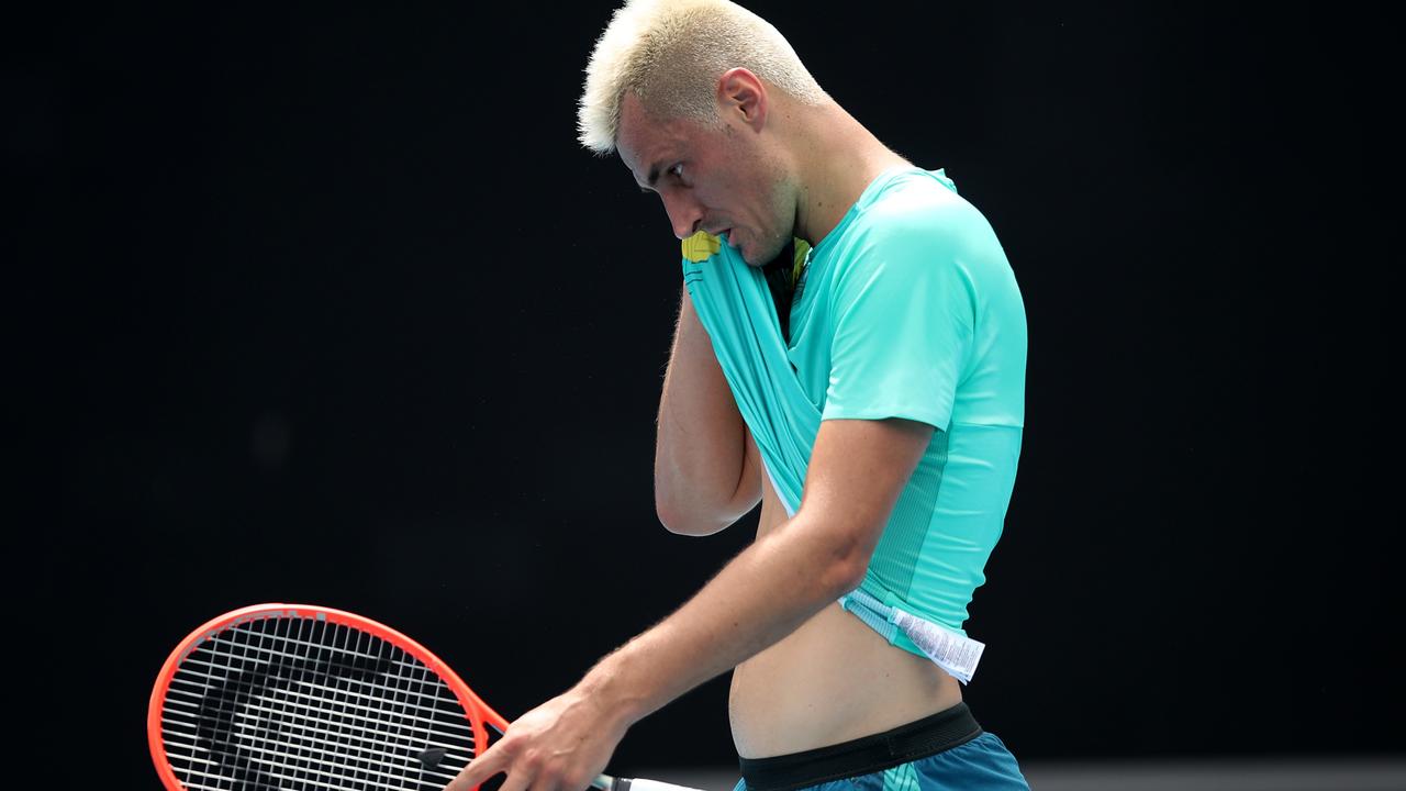 Not a great day for Bernard Tomic. Picture: Graham Denholm/Getty Images