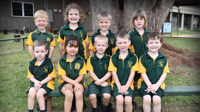 Coolabunia State School Prep Diamonds. Back, from left: Jean, Nathan, Wyatt, Matilda. Front, from left: Nikalus, Meadow, Logan, Beau, Eli. Picture: Patrick Woods.