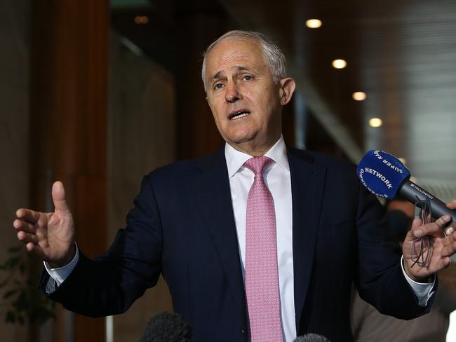 PM Malcolm Turnbull at Parliament House in Canberra today. Picture Kym Smith