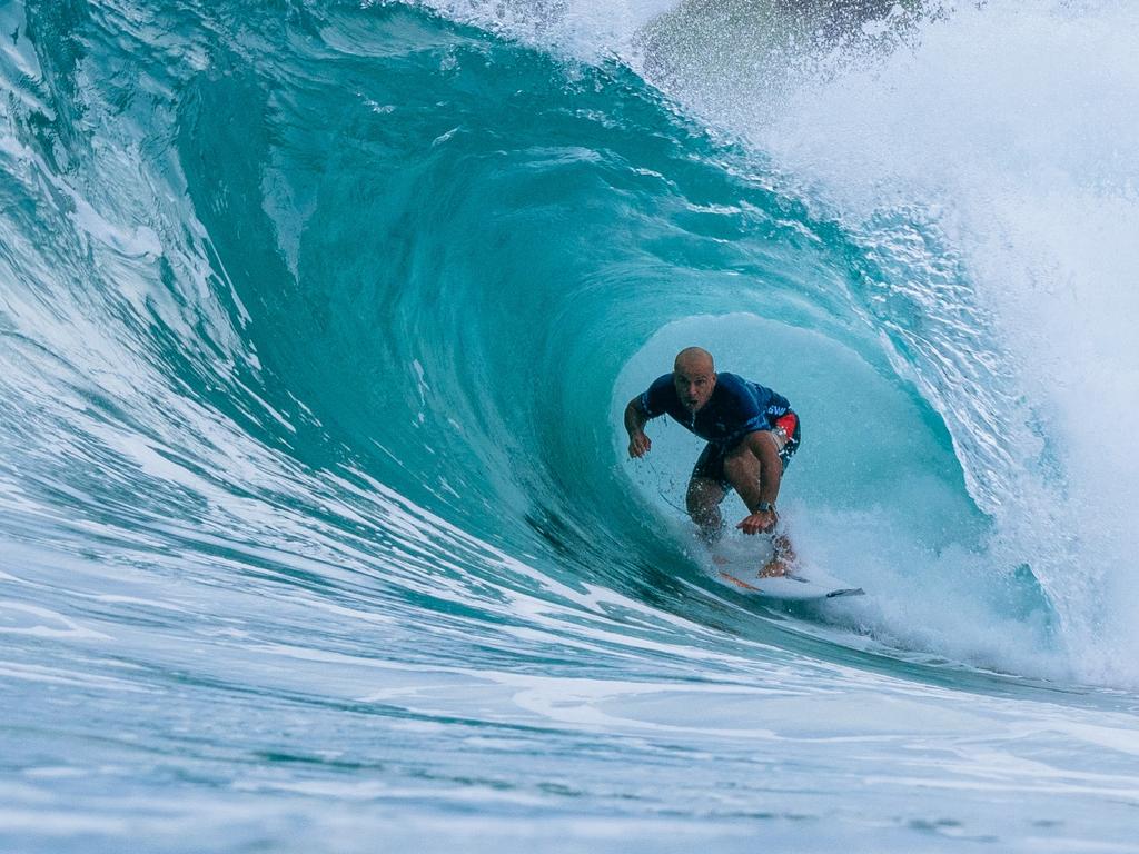 Julian Wilson of Australia surfs in Heat 9 of the Round of 32 at the Bonsoy Gold Coast Pro on May 9, 2025 at Burleigh Heads, Queensland, Australia. (Photo by Andrew Shield/World Surf League)