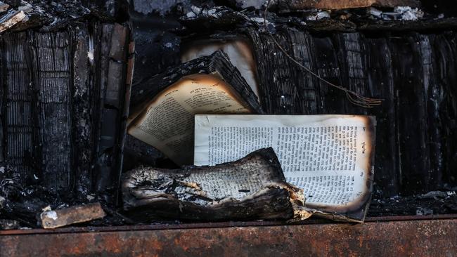 The Adass Israel Synagogue in Melbourne was recently fire bombed as a wave of anti-Semitism continues to sweep the country. Picture: David Caird