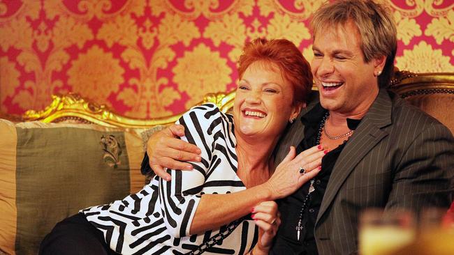 Senate Pauline Hanson with Warwick Capper on TV show <i>The Celebrity Apprentice</i>.