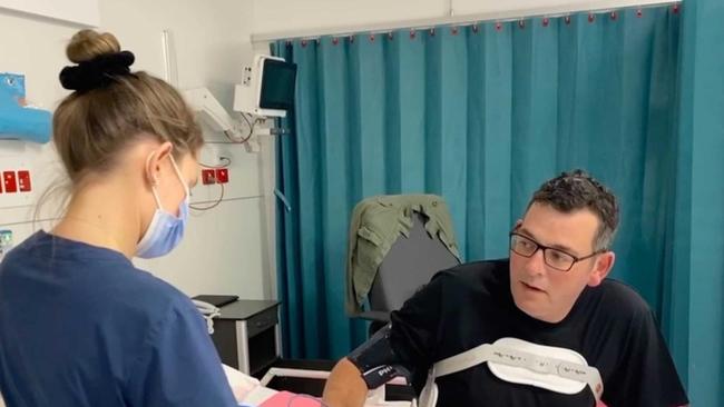 Victorian Premier Daniel Andrews in hospital after his accident.