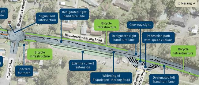 Design of the $2.5 million safety upgrade at the Yalkuri Drive, Willawong Crescent and Beaudesert-Nerang Road intersection.