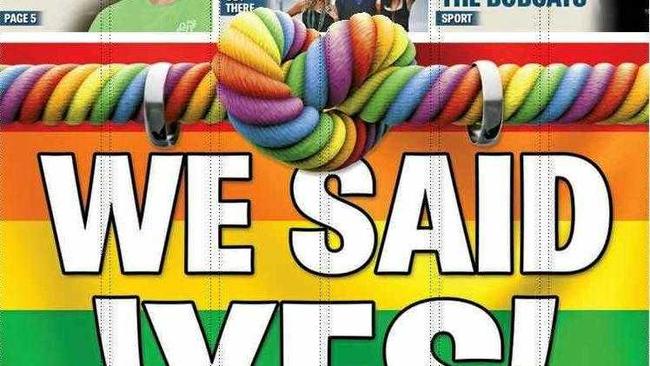 The majority of Australia voted 'yes' in the same sex marriage plebiscite revealed on Wednesday, 15th November, 2017. Picture: Bill North