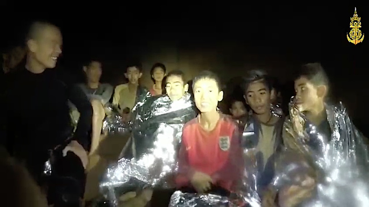 The boys were trapped in a section of Tham Luang cave in Khun Nam Nang Non Forest Park. Picture: Thai Navy SEALs via Getty Images