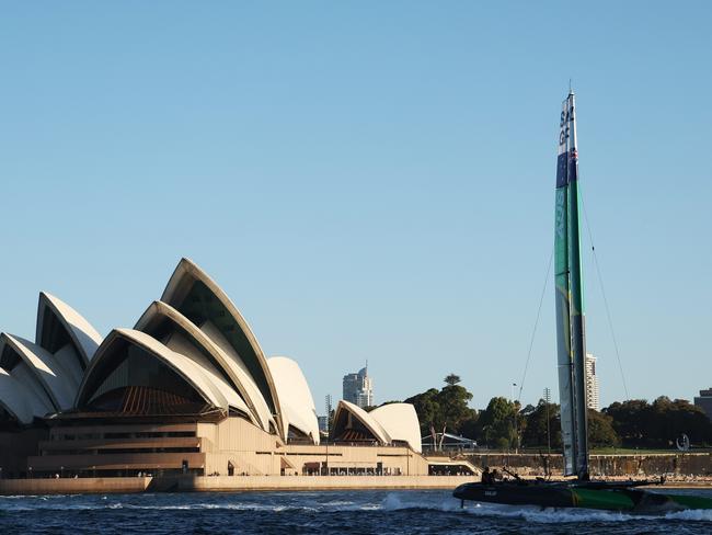 Tom Slingsby and his Australia SailGP team won the Sydney event last year. Picture: Mark Metcalfe/Getty Images