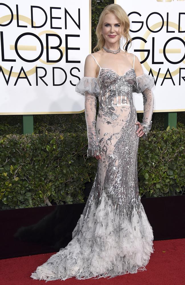 Nicole Kidman stunned on the red carpet at the Golden Globes. Picture: Jordan Strauss/Invision/AP