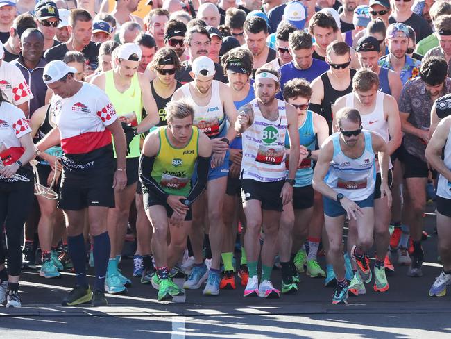 Runners on the start line. Picture: Nikki Davis-Jones