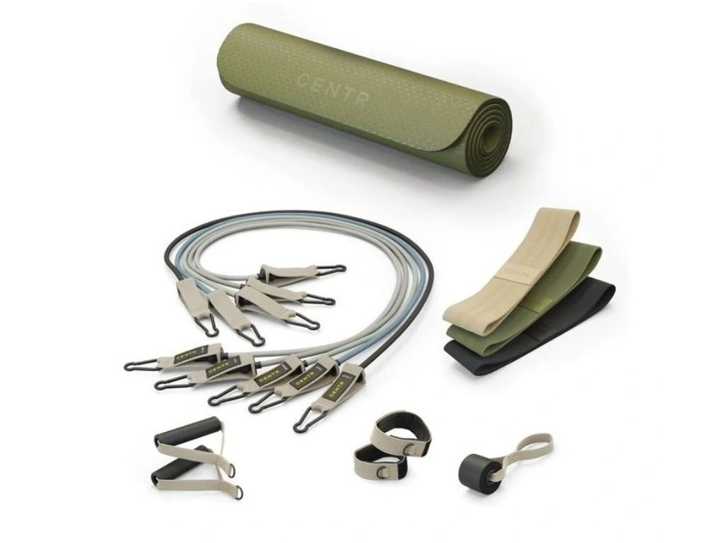 The personal trainer will also always have his CENTR kit with him on his travels. Picture: Myer
