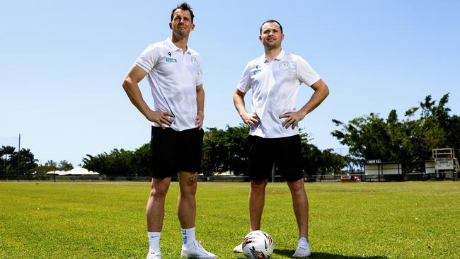 The Marlin Coast Rangers Football Club has pulled off a signing coup, with former Edge Hill player/coach Crios O'Hare and player Charlie Beverley joining the premiership side for the 2024 FNQPL season. Picture: Brendan Radke