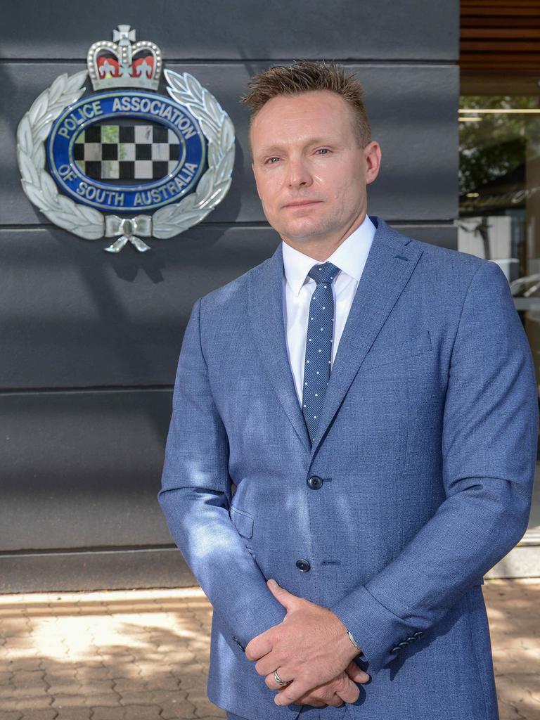 Wade Burns, newly elected deputy president of the Police Association, January 27, 2022. Picture: Brenton Edwards