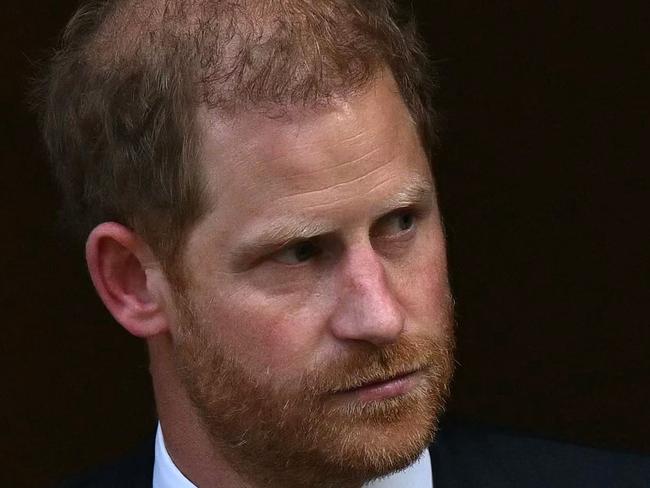 Britain's Prince Harry, Duke of Sussex leaves after attending a ceremony marking the 10th anniversary of the Invictus Games, at St Paul's Cathedral in central London, on May 8, 2024. (Photo by JUSTIN TALLIS / AFP)