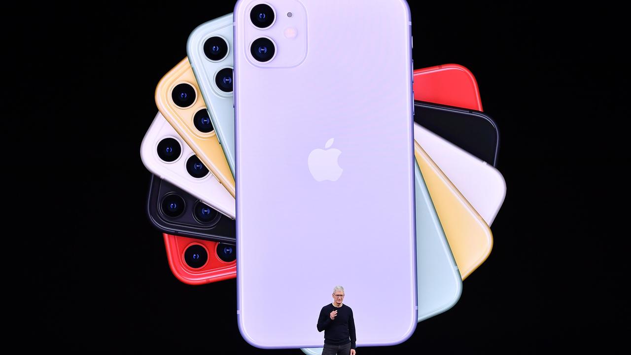 There are changes to iMessage, Wallet, Safari, Apple Maps, Health and FaceTime. Pictured is Apple CEO Tim Cook speaking in 2019. Picture: Josh Edelson/AFP