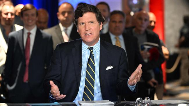 Blue-chip advertisers abandoned Tucker Carlson’s show because of his extreme views. Picture: AFP.