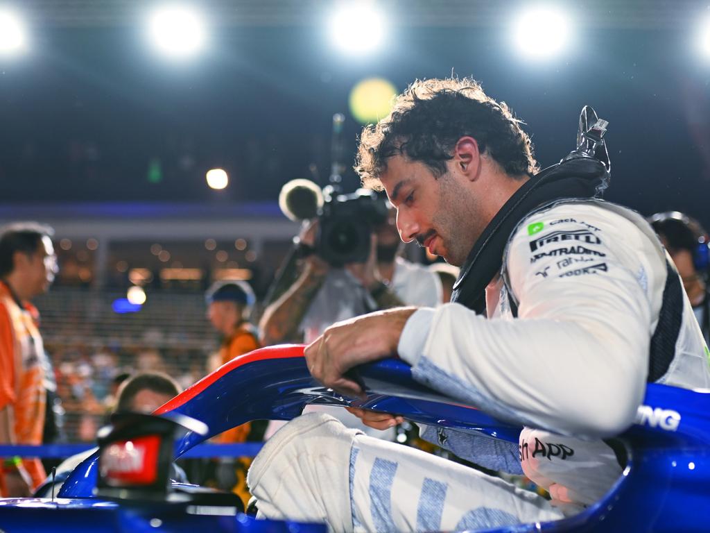 Daniel Ricciardo on the grid prior before what was to be his final race at the Singapore Grand Prix. Picture: Getty Images