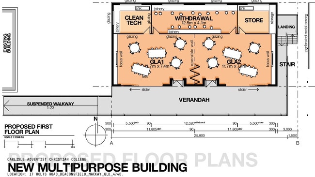 Approved plans for the expansion at Carlisle Adventist Christian College, 17 Holts Rd, Beaconsfield.