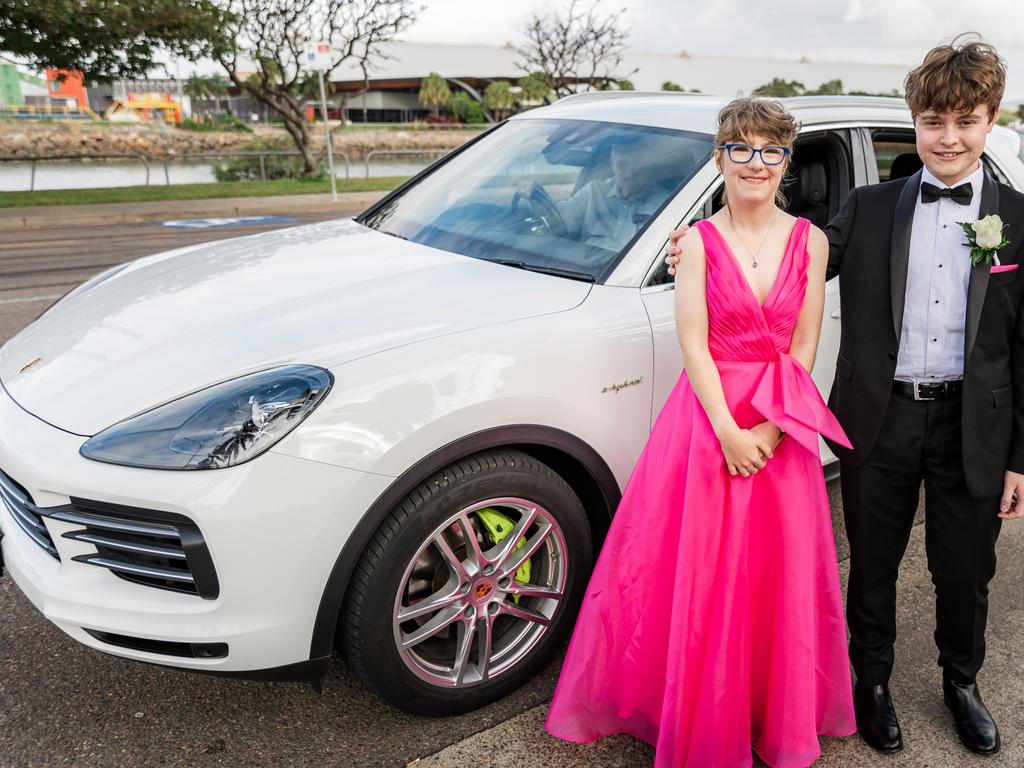 CLASS OF 2024: St Patrick's College Townsville school formal. Year 12 student Catherine Shaw with Jonathan Davis.