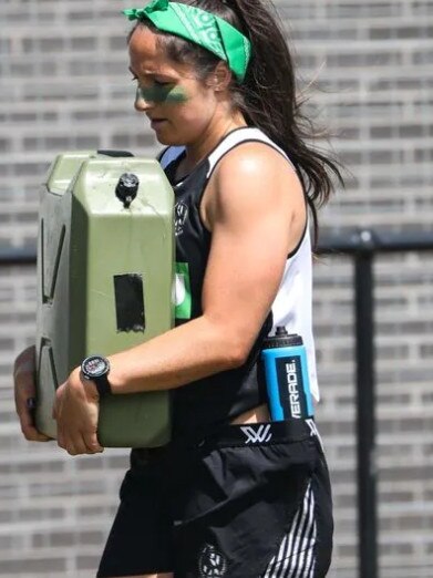 Jordan Membrey during Collingwood’s military-based Squad Day. Picture: Supplied