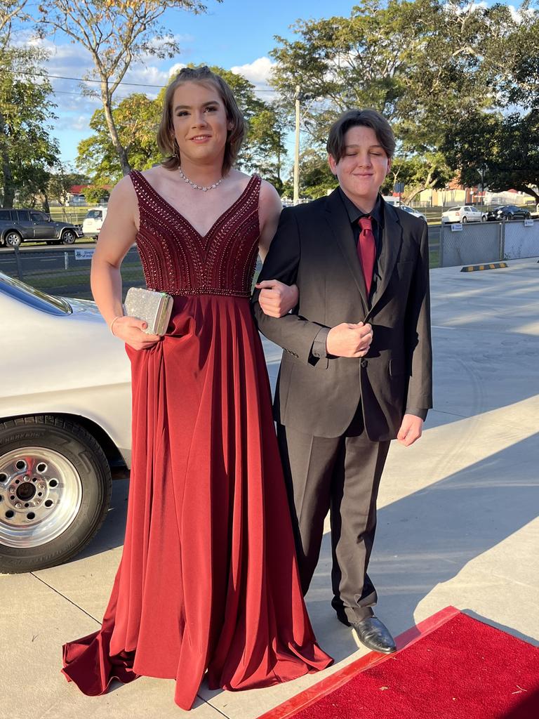 The students arrive at the Maryborough State High School formal.