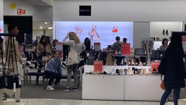 Myer at Chadstone was busy during its first weekend of trade since reopening. Picture: Supplied