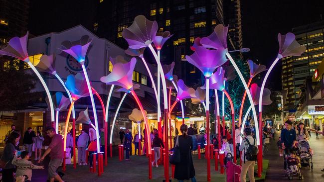 The <i>Trumpet Flowers </i>installation. Picture: Rod Spark Photography.