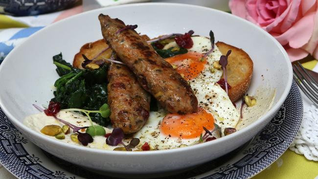 Sausage breakfast dish at The Jam Pantry - Greenslopes.