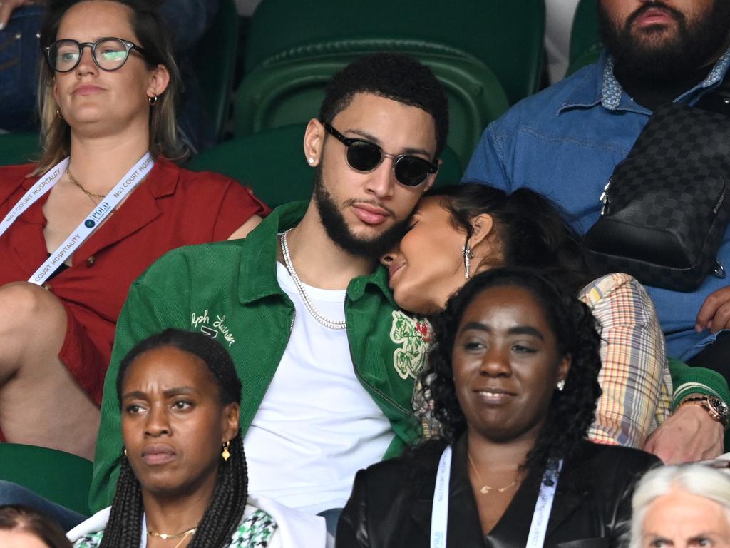 Maya Jama and Ben Simmons were all loved up at Wimbledon. Photo by Karwai Tang/WireImage