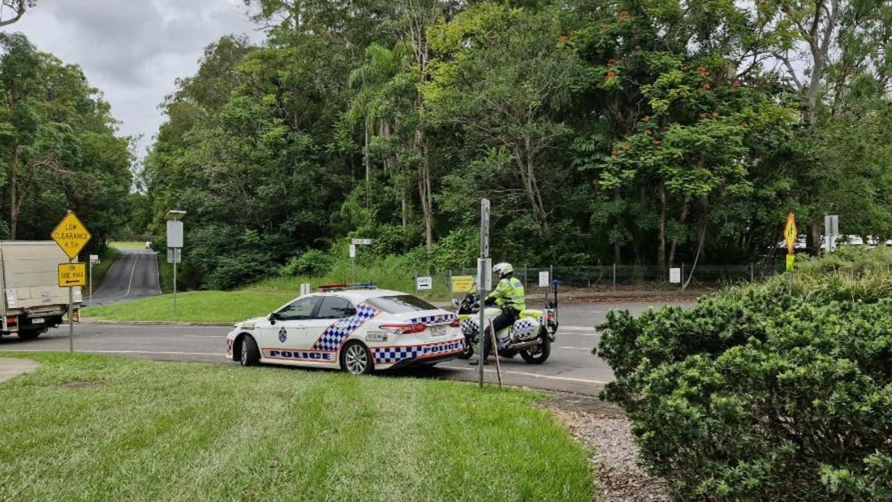 Yandina State School is in lockdown as a police hunt is underway nearby for a man who did a runner from a traffic incident on Ninderry Rd. Picture: Sam Flanagan