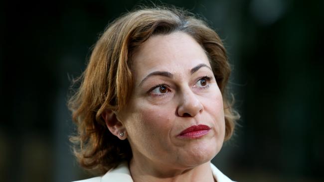 Jackie Trad, during a press conference after being clear by the CCC, at Parliamnent House Brisbane City - Photo Steve Pohlner