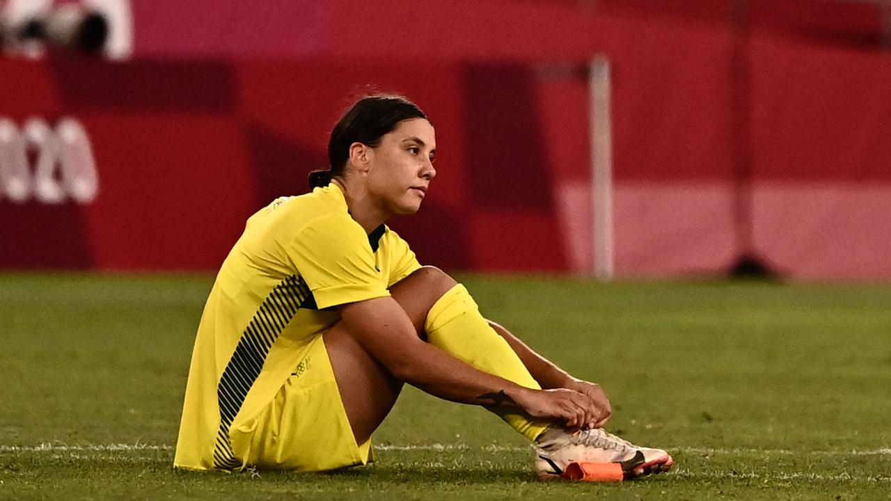 Australian star Sam Kerr left to wonder what might have been. Picture: Jeff Pachoud/ FP)