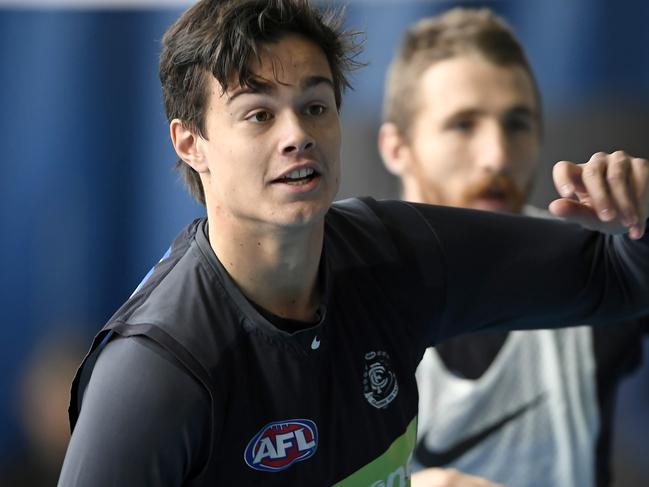 Carlton training at Princes Park. Debutant Jack Silvagni. Picture: Andy Brownbill