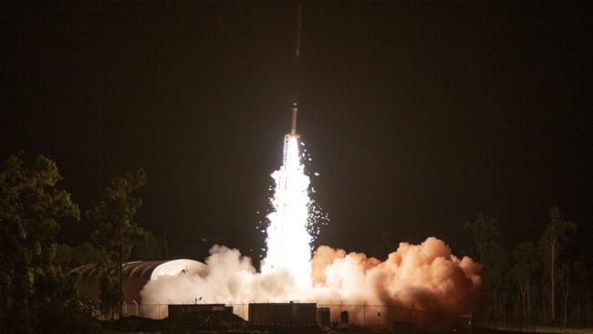 The rocket launch at Arnhem Space Centre in Northern Territory on June 26 by Equatorial Launch Australia.