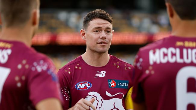 Lions co-captain Lachie Neale has been sidelined with a hamstring strain. Picture: Dylan Burns/AFL Photos via Getty Images