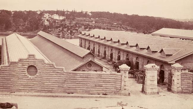 Abattoirs on Glebe Island in 1870 in a picture attributed to Charles Pickering. Picture: State Library of NSW