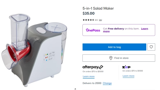 Shoppers are going wild for this $35 5-in-1 salad maker from Kmart