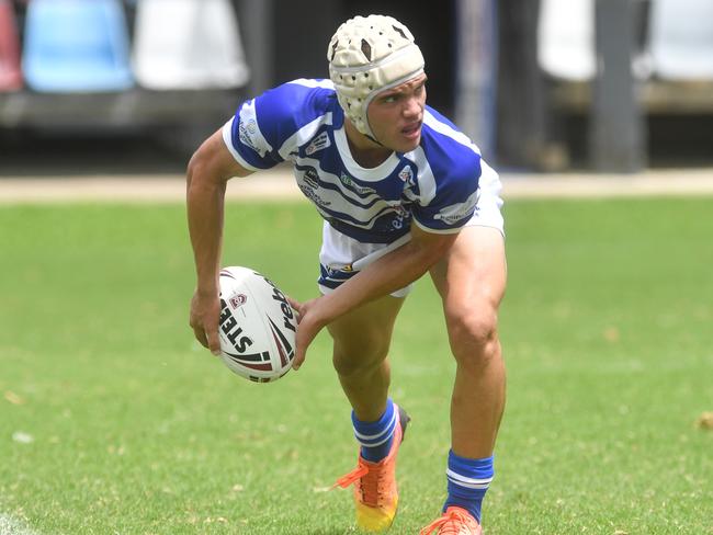 Kirwan High against Ignatius Park College in the Northern Schoolboys Under-18s trials at Brothers Rugby League Club in Townsville. Chase Sheppard. Picture: Evan Morgan