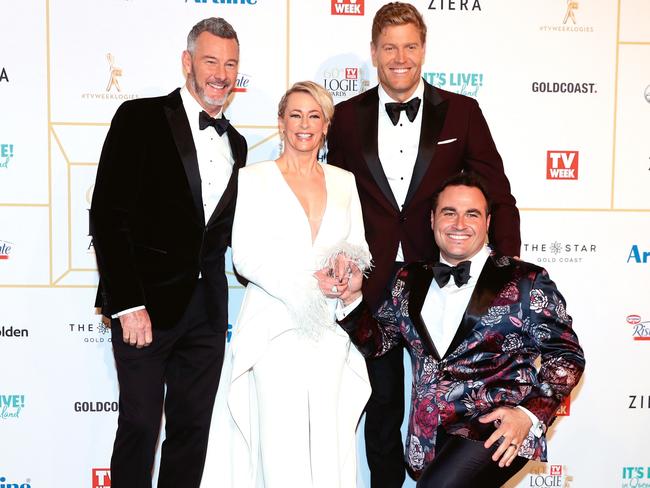 The Living Room stars at the 2018 Logies. Picture: Getty