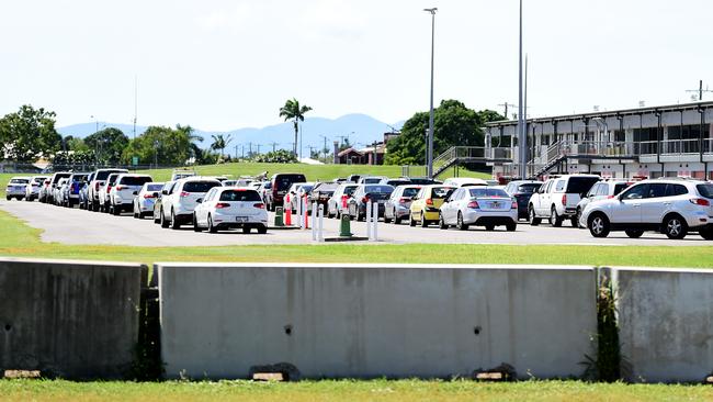 Reid Park COVID testing clinic in Townsville. Picture: Alix Sweeney