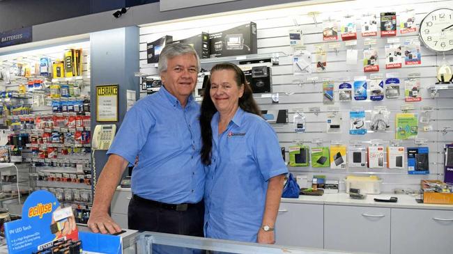 SWITCHING OFF: Cindy and Paul Medway are closing Cooloola Electronics after more than two decades of trading in Gympie. Picture: Scott Kovacevic