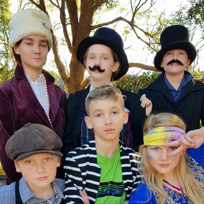 Top Row left to right: Indica Green (circa 1908), Rachel Radecki (Mr Wheatley), Toby De Jong (George Moore) Bottom row left to right: Cash Wilby (Clarry Pearce), Billie Foley (developer circa 1981), Evie Singleton (Bundagen resident circa 1981). Repton Public School are gearing up for their production of 'The River'.