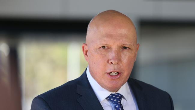 Defence Minister Peter Dutton has apologised to 13 SAS soldiers who were accused of war crimes but have been told they have nothing to answer for due to a lack of evidence. Picture: Zak Simmonds